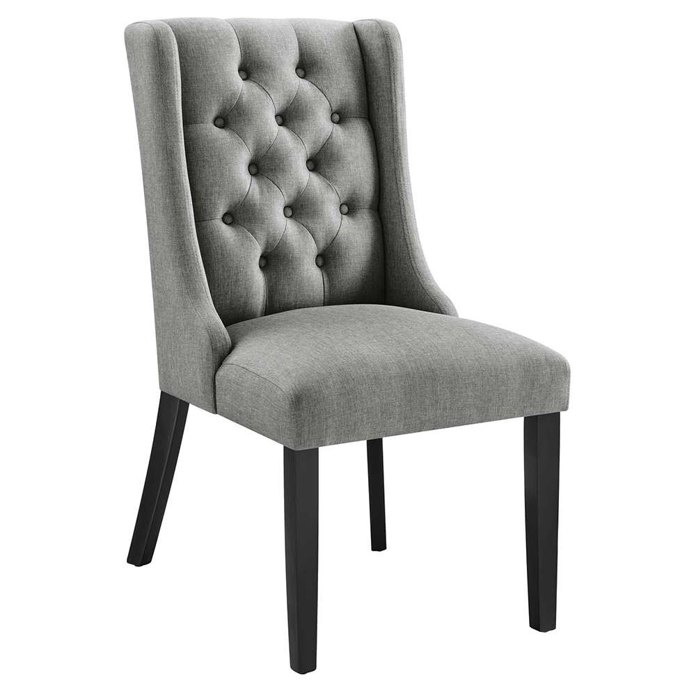 Modway - Baronet Button Tufted Fabric Dining Chair - EEI-2235-LGR veiw 1