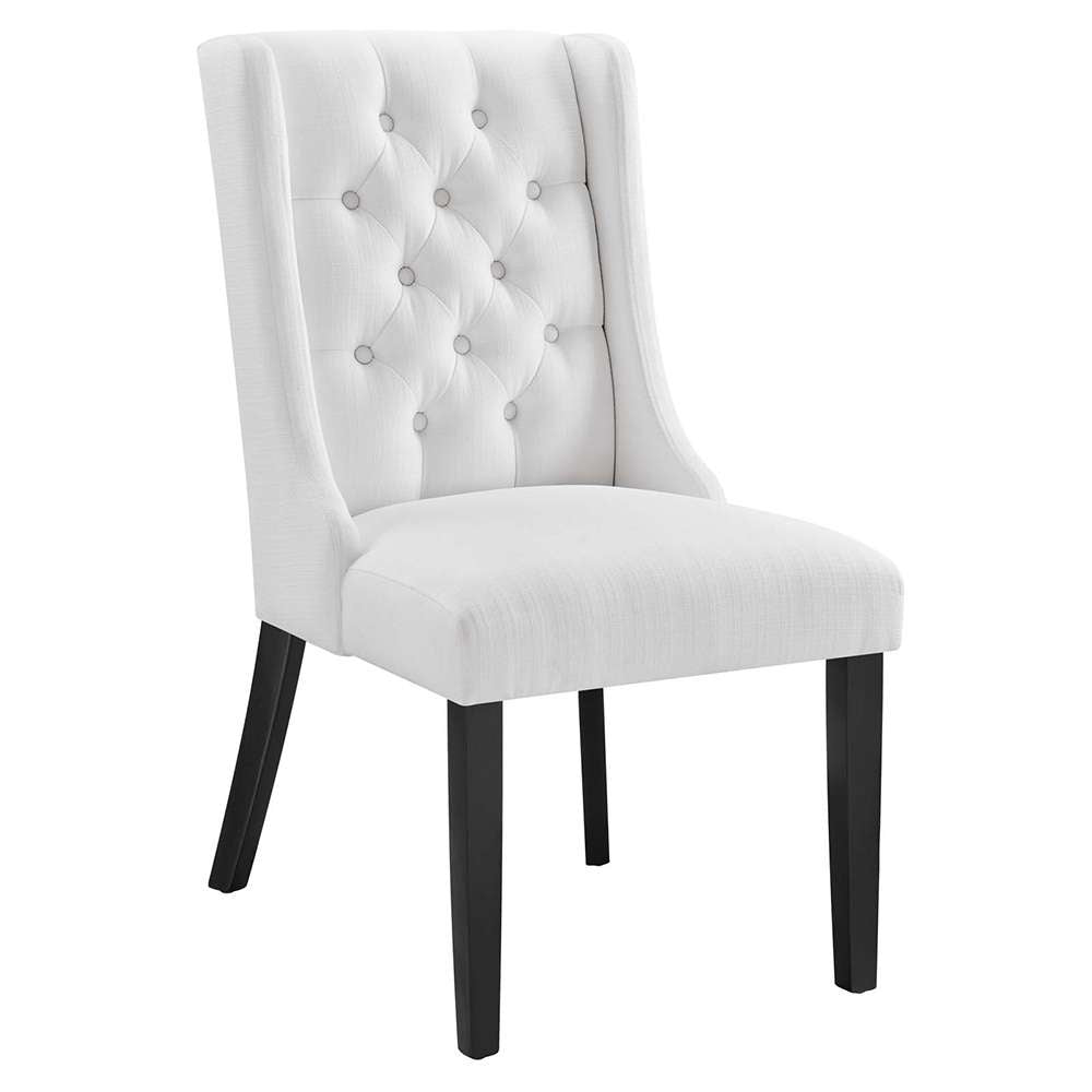 Modway - Baronet Button Tufted Fabric Dining Chair - EEI-2235-WHI veiw 1