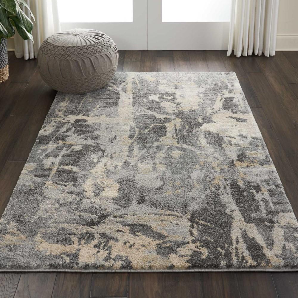 Nourison - Fusion FSS10 Beige and Bone 4x6 Modern Area Rug - FSS10-99446046611 veiw 2