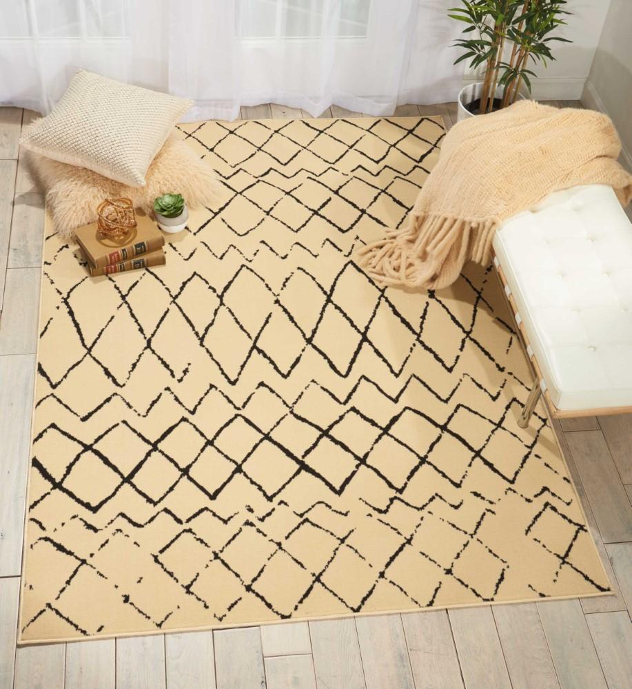 Nourison - Grafix GRF04 Cream White 53in x 73in Area Rug - GRF04-99446394804_CLOSEOUT veiw 2