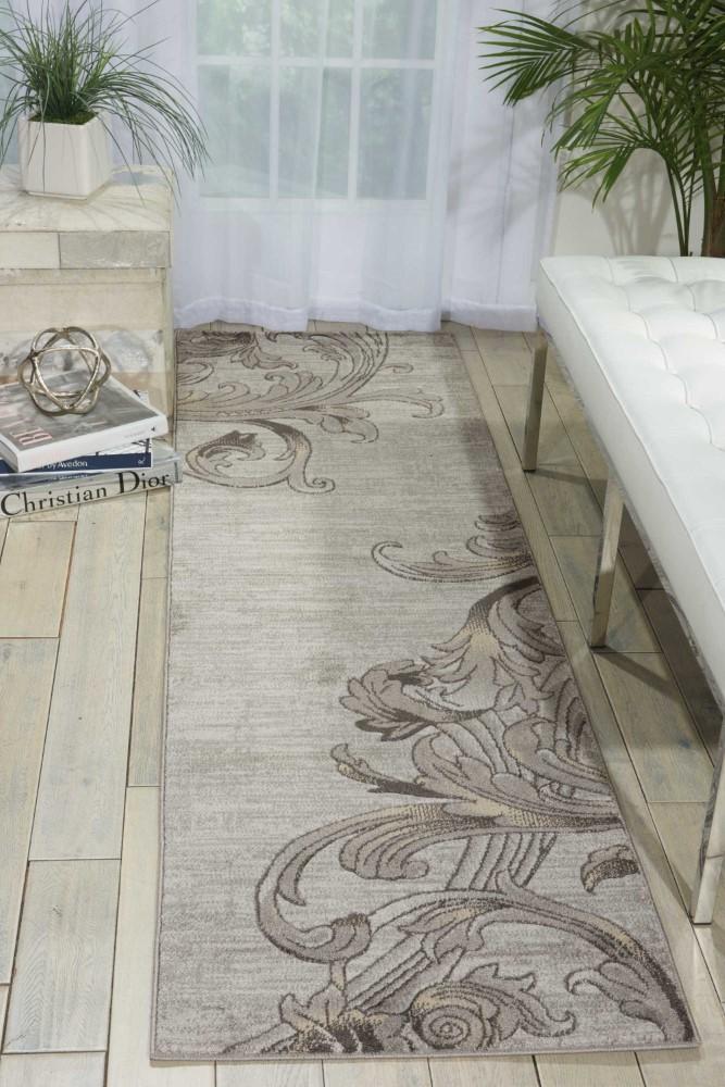 Nourison - Maxell MAE05 Grey 22in x 76in Hallway Rug - MAE05-99446335272 veiw 2