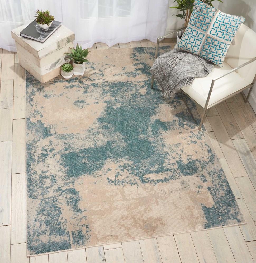 Nourison - Maxell MAE13 Blue and White 53in x 73in Area Rug - MAE13-99446396549 veiw 2