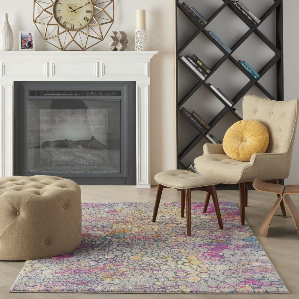 Nourison - Passion 53in x 73in Yellow Multicolor Area Rug - PSN34-99446779946 - CLOSEOUT veiw 2