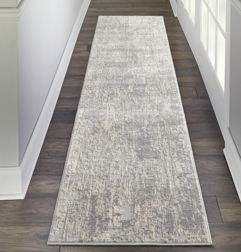 Nourison - Rustic Textures RUS01 Ivory 22in x 76in Textured Hallway Rug - RUS01-99446476104 veiw 2