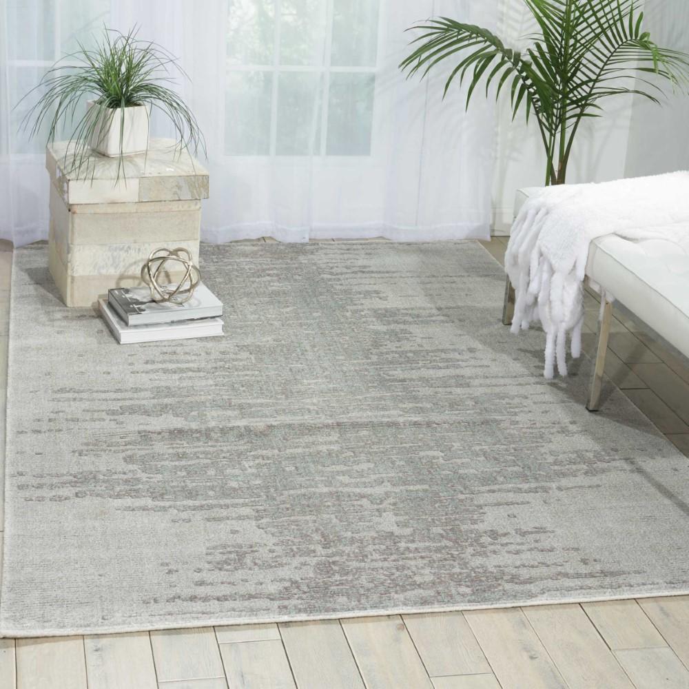 Nourison - Twilight TWI11 Slate Blue and Grey 79in x 99in Large Rug - TWI11-99446293046 veiw 3