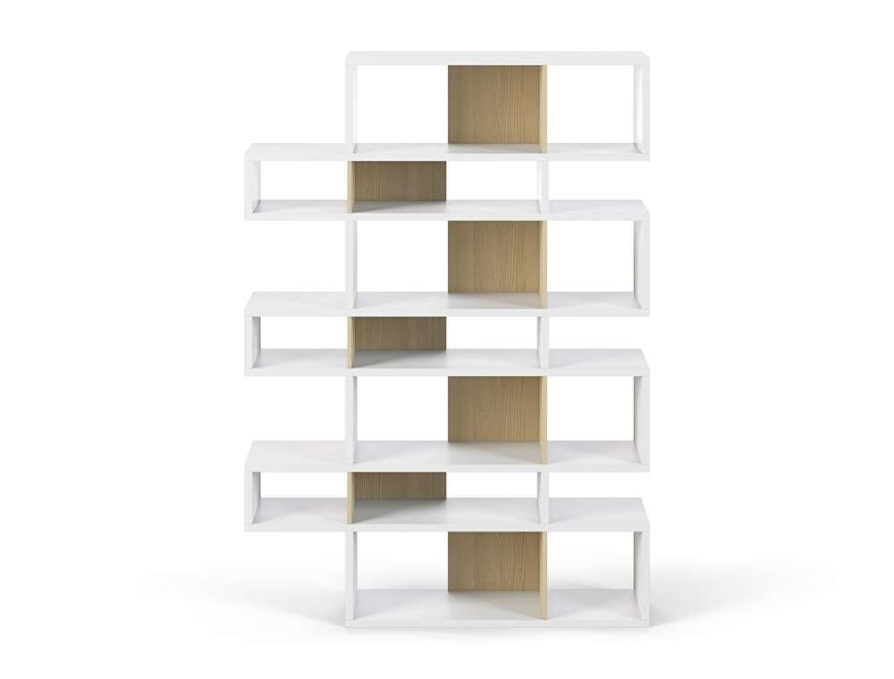 TEMAHOME - London Composition Bookcase in Pure White Frame, Oak Backs - 9500319747 veiw 1