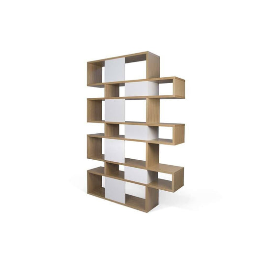 TEMAHOME - London Composition Bookcase in Oak Frame, Pure White Backs - 9500319723 veiw 2