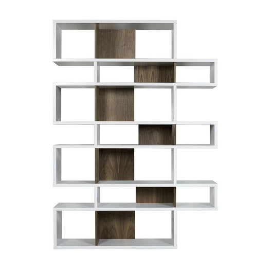 TEMAHOME - London Composition Bookcase in Pure White Frame, Walnut Backs - 9500314971 veiw 2