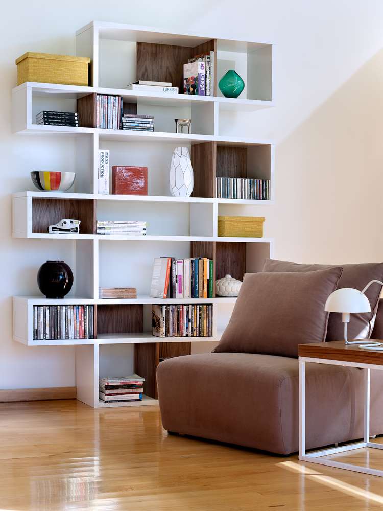 TEMAHOME - London Composition Bookcase in Pure White Frame, Walnut Backs - 9500314971 veiw 3