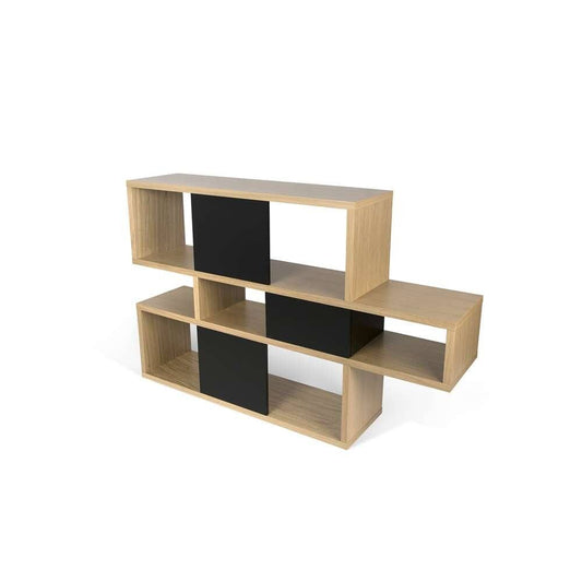 TEMAHOME - London Composition Bookcase in Oak Frame, Pure Black Backs - 9500321344 veiw 2