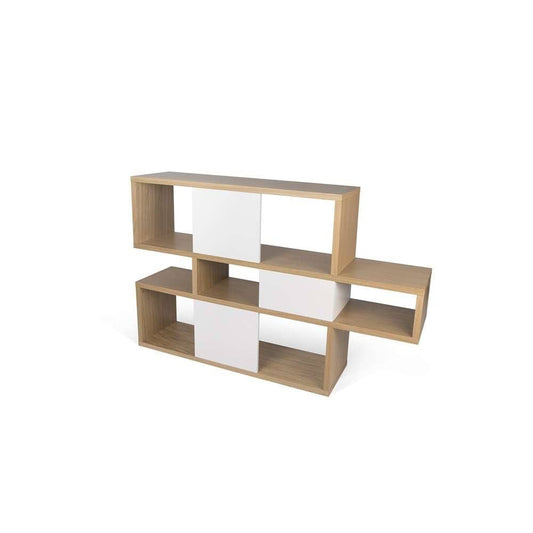 TEMAHOME - London Composition Bookcase in Oak Frame, Pure White Backs - 9500321337 veiw 2