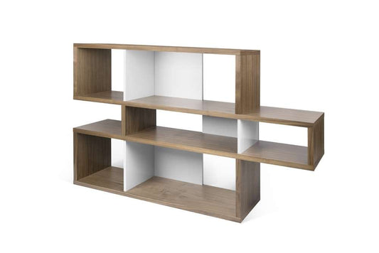 TEMAHOME - London Composition Bookcase in Walnut Frame, Pure White Backs - 9500314834 veiw 2
