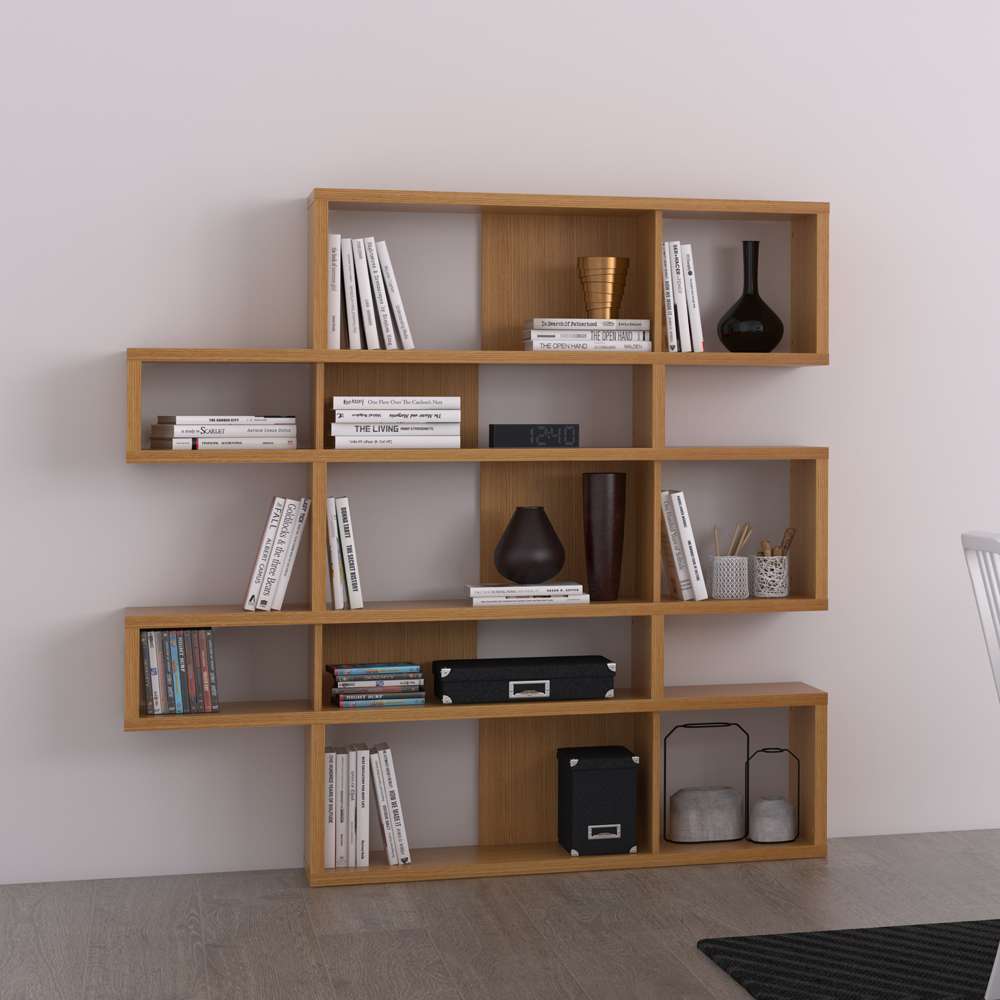 TEMAHOME - London Composition Bookcase in Oak Frame, Oak Backs - 9500319679 veiw 4