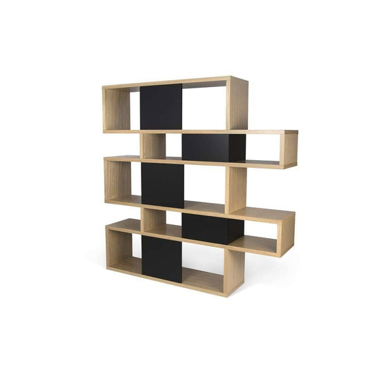 TEMAHOME - London Composition Bookcase in Oak Frame, Pure Black Backs - 9500319693 veiw 2