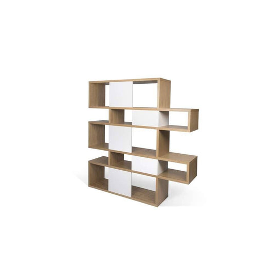 TEMAHOME - London Composition Bookcase in Oak Frame, Pure White Backs - 9500319686 veiw 2