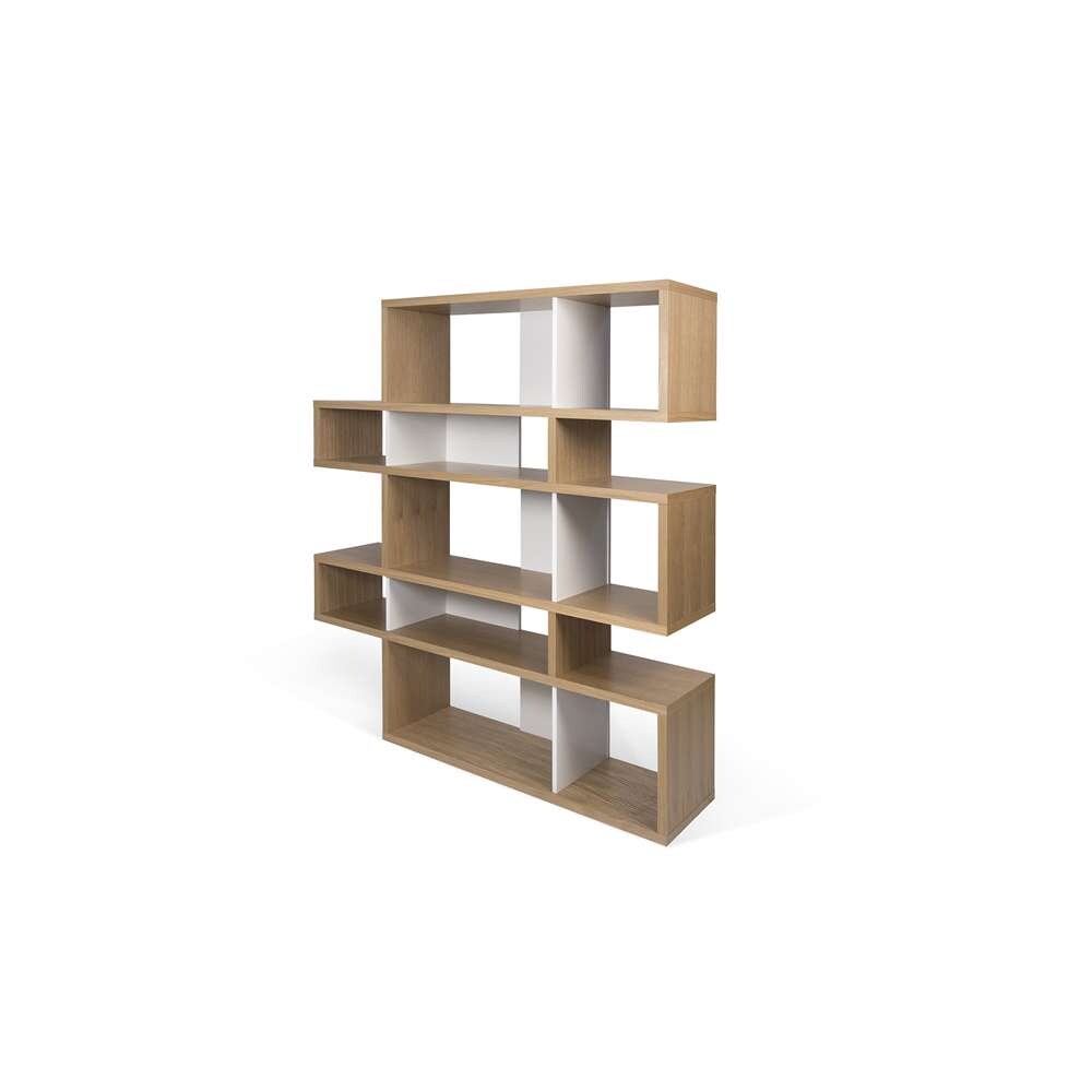 TEMAHOME - London Composition Bookcase in Oak Frame, Pure White Backs - 9500319686 veiw 3
