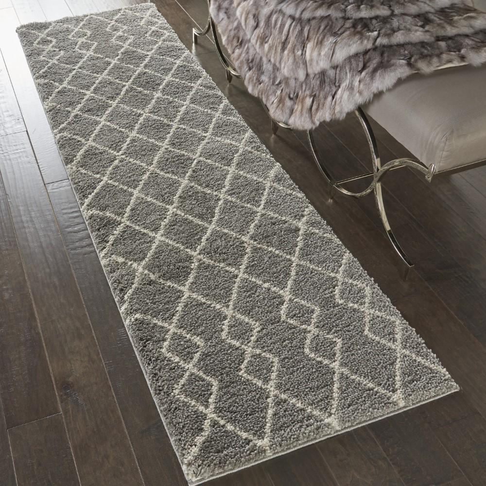 Nourison - Martil 2x4 Grey Tribal Moroccan Shag Rug - MAT01-99446489814_CLOSEOUT veiw 2