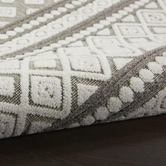 Nourison - Key Largo 4x6 Light Grey Area Rug - KLG02-99446770691_CLOSEOUT veiw 2
