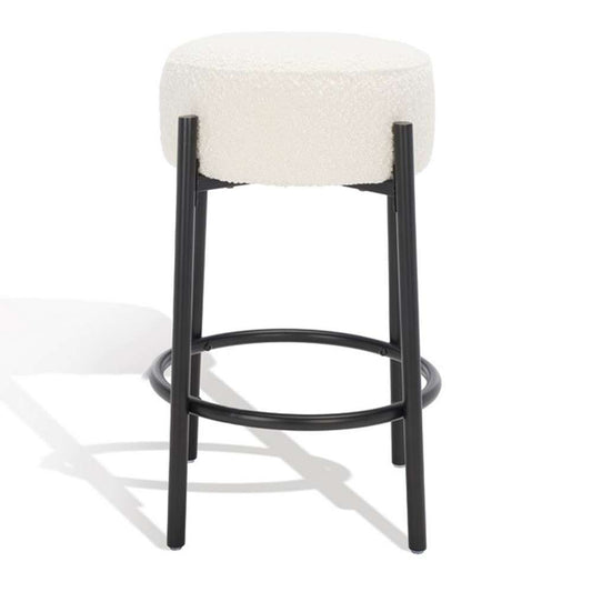 Safavieh - Paisleigh Metal Counter Stool - Ivory - Black - SFV5032A veiw 2