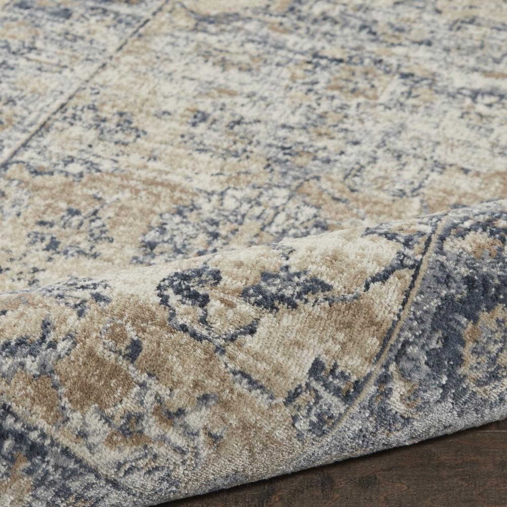 Malta by Kathy Ireland Home - MAI13 Blue/Ivory 22in x 77in Area Rug - MAI13-99446495365 - CLOSEOUT veiw 2
