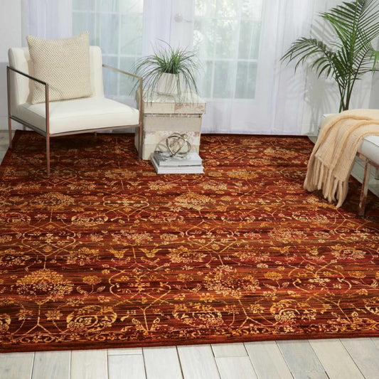 Nourison - Rhapsody RH007 Red and Yellow 99in x 13 Rug - RH007-99446188106_CLOSEOUT veiw 2