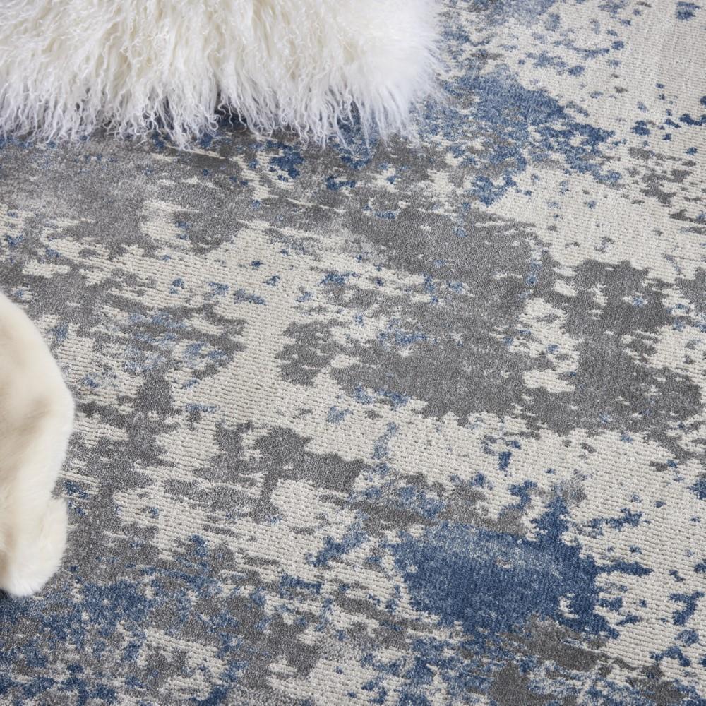 Nourison - Rustic Textures RUS08 Blue and Bone 53in x 73in Abstract Area Rug - RUS08-99446496072 veiw 3
