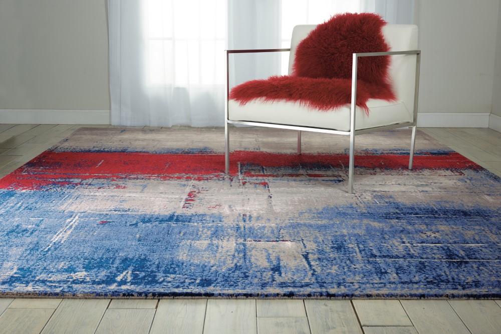 Nourison - Twilight TWI19 Red and Blue 79in x 99in Large Rug - TWI19-99446356963_CLOSEOUT veiw 4