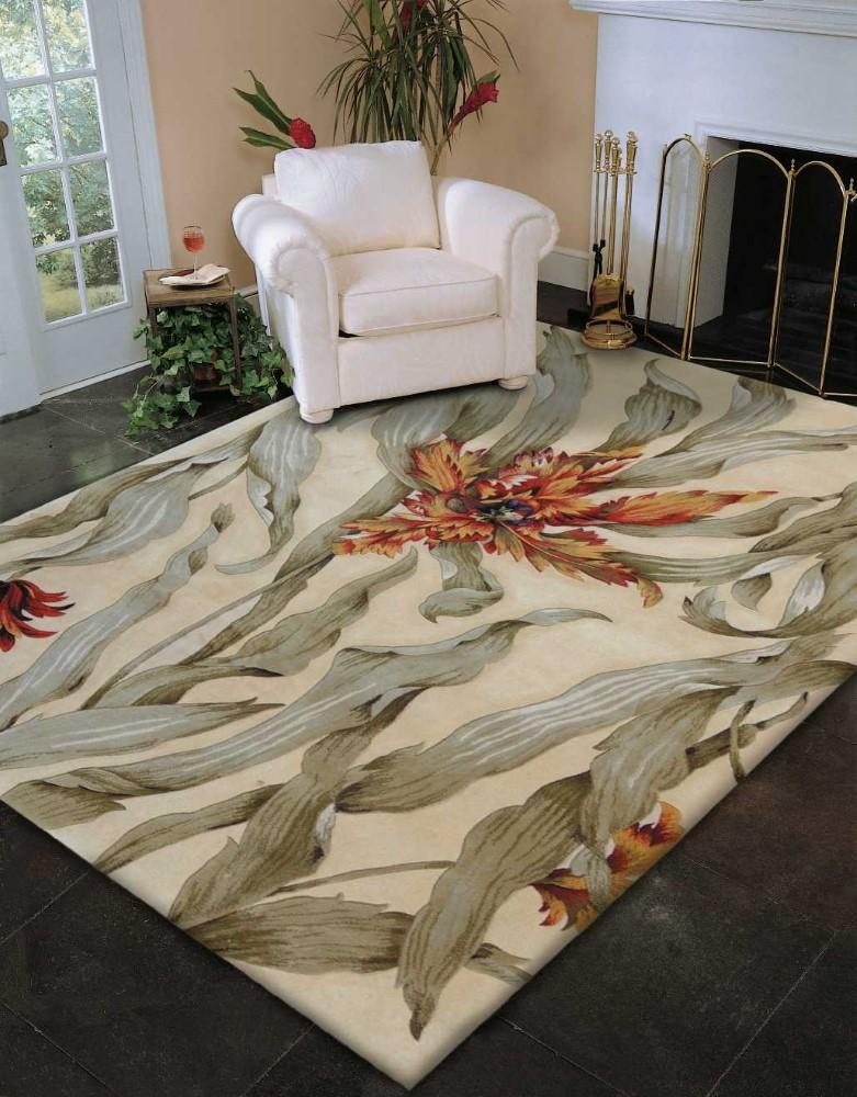 Nourison - Tropics TS01 White 76in x 96in Rug - TS01-99446819079 veiw 2