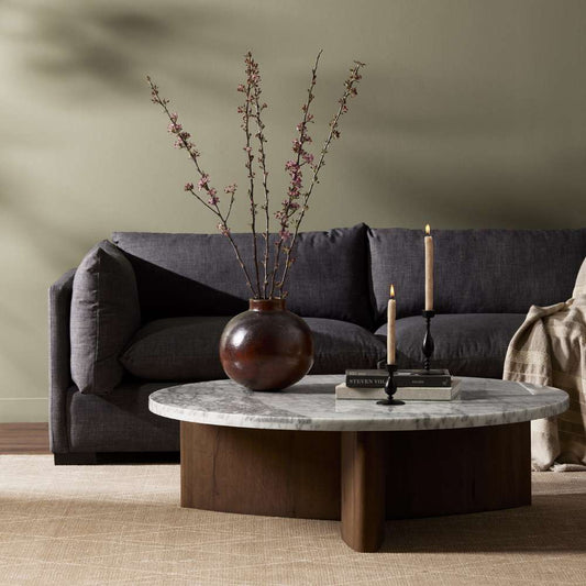 Four Hands - Bina - Toli Coffee Table-Italian White Marble - 228121-008 veiw 2