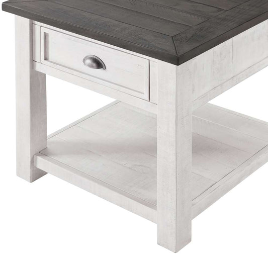 Martin Svensson Home - Monterey End Table, White and Grey - 890635 veiw 2