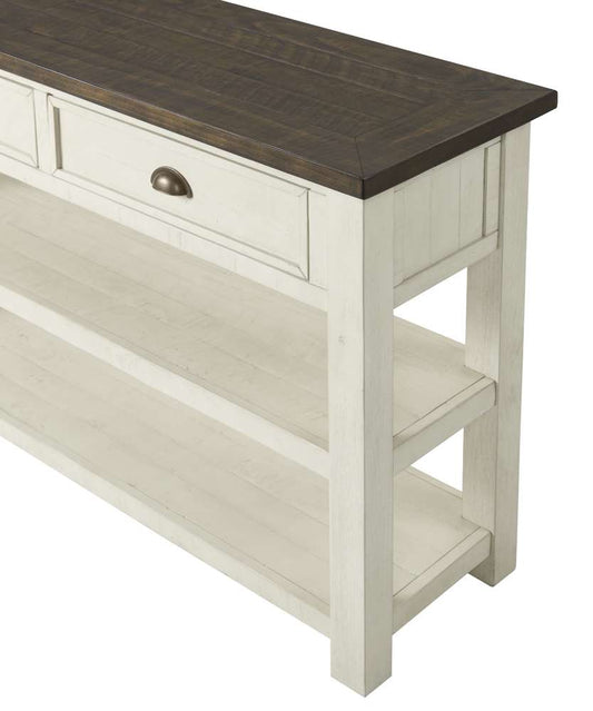 Martin Svensson Home - Monterey Sofa Console Table, Cream White and Brown - 890646 veiw 2