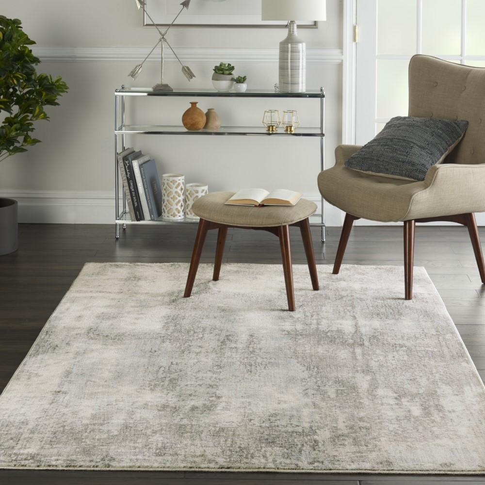 Nourison - Etchings 4 x 6 Bone/Light Blue Painterly Area Rug - ETC02-99446718273 veiw 2