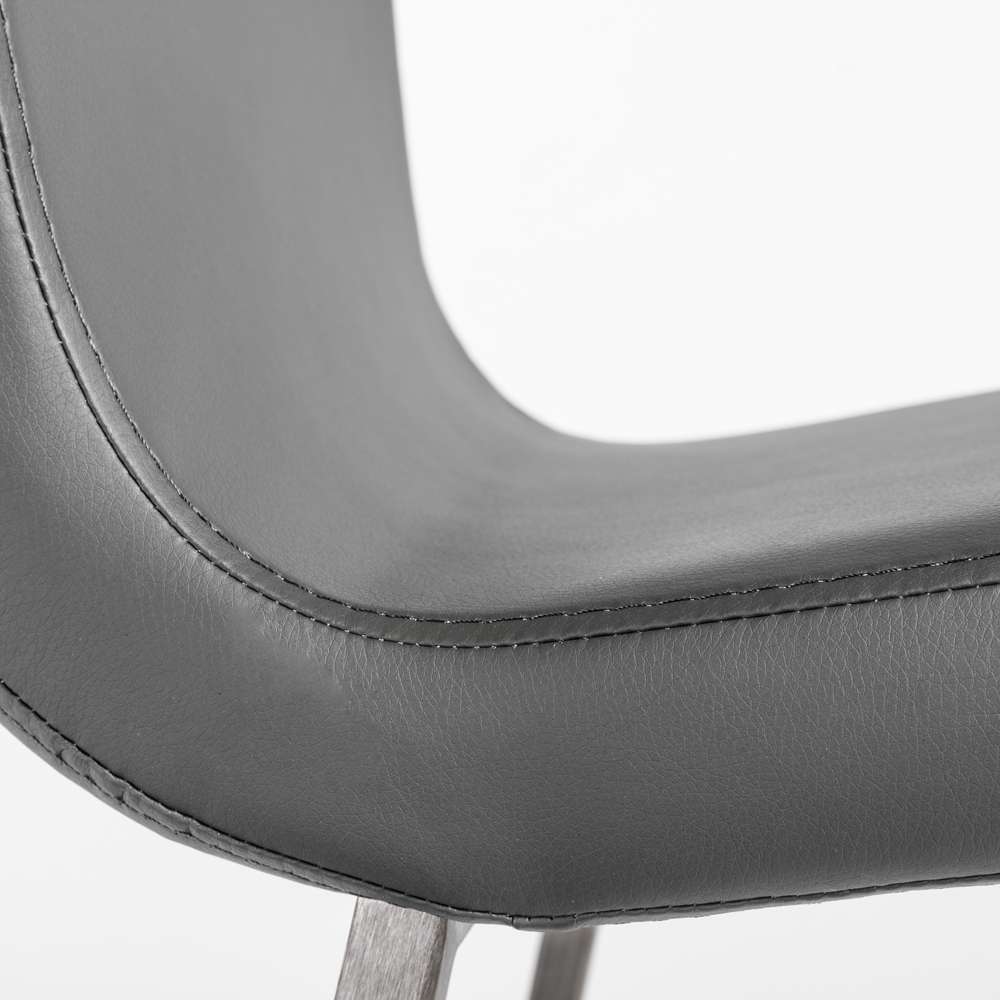 Euro Style - Scott Counter Stool in Gray and Brushed Stainless Steel (Set of 2) - 80955GRY veiw 8