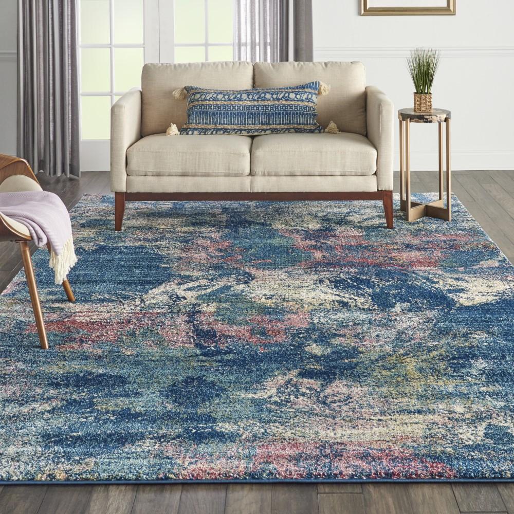 Nourison - Fusion FSS17 Blue Multicolor 710in x 106in Large Rug - FSS17-99446488527 - CLOSEOUT veiw 2