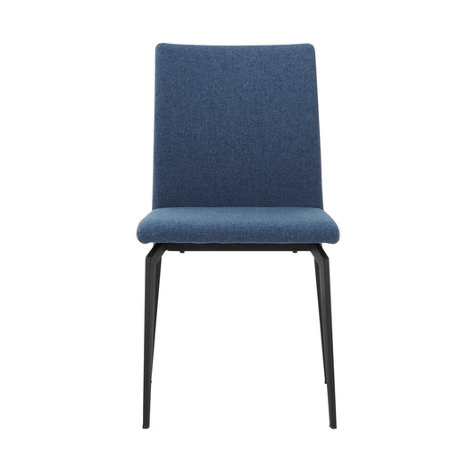 Armen Living - Lyon Blue Fabric and Metal Dining Room Chairs (Set of 2) - LCLYSIBLUE veiw 2