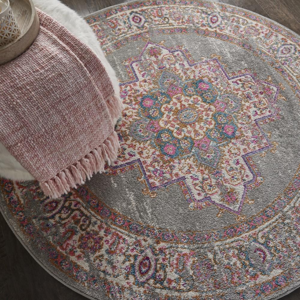 Nourison - Passion PSN03 Bone 4 x Round Vintage Area Rug - PSN03-99446457554 veiw 3