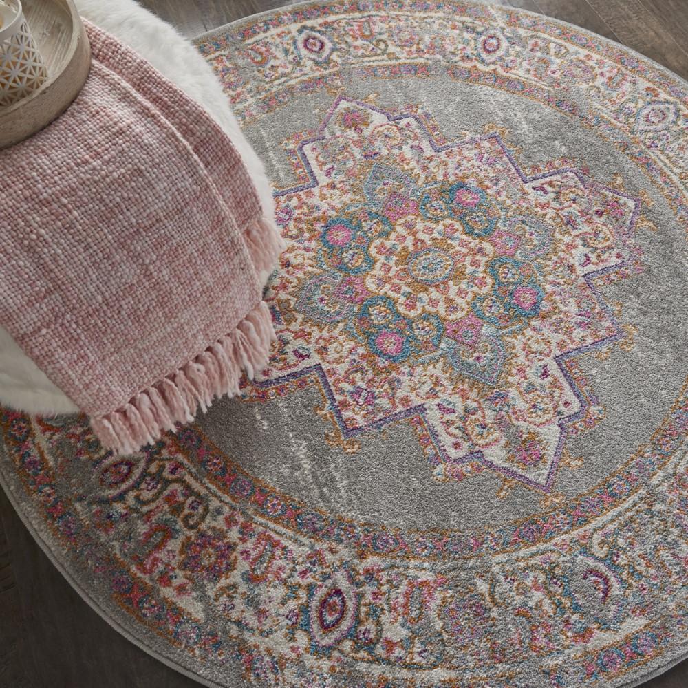 Nourison - Passion PSN03 Bone 53in x Round Vintage Area Rug - PSN03-99446457561 veiw 3