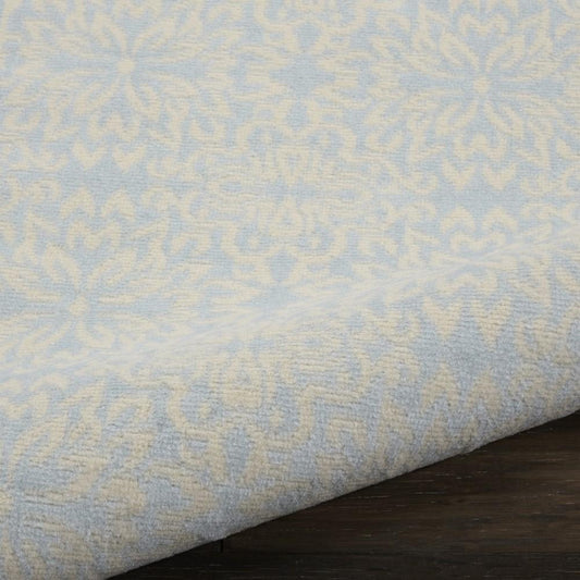 Nourison - Jubilant JUB06 Light Blue 23in x 73in Low-pile Hallway Rug - JUB06-99446478436 veiw 2