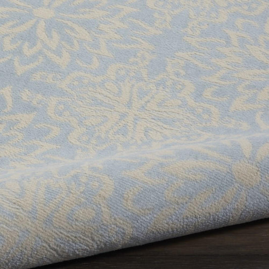 Nourison - Jubilant JUB06 Light Blue 53in x Round Beach Area Rug - JUB06-99446478450 veiw 2
