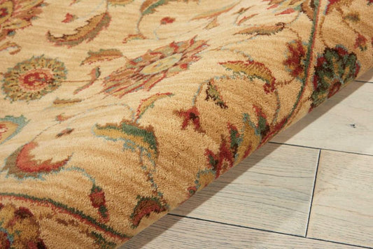 Nourison - Living Treasures LI04 Beige and Red 26in x 12 Hallway Rug - LI04-99446186867_CLOSEOUT veiw 2