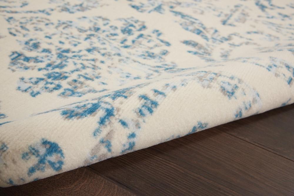 Nourison - Jubilant JUB09 White and Blue 4x6 Farmhouse Area Rug - JUB09-99446478764 veiw 2