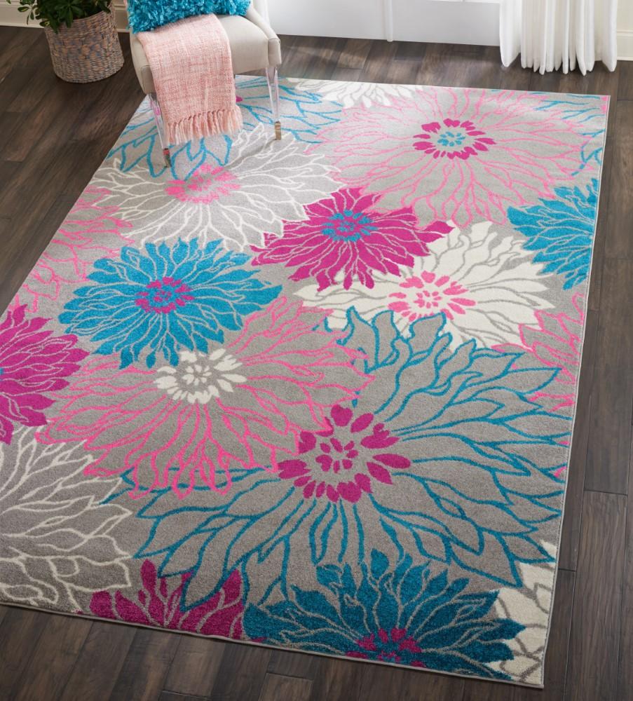 Nourison - Passion PSN17 Pink and Bone 67in x 96in Large Rug - PSN17-99446403223 veiw 3
