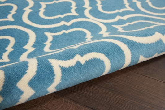 Nourison - Jubilant JUB19 Blue 6x9 Moroccan Area Rug - JUB19-99446479693 veiw 2