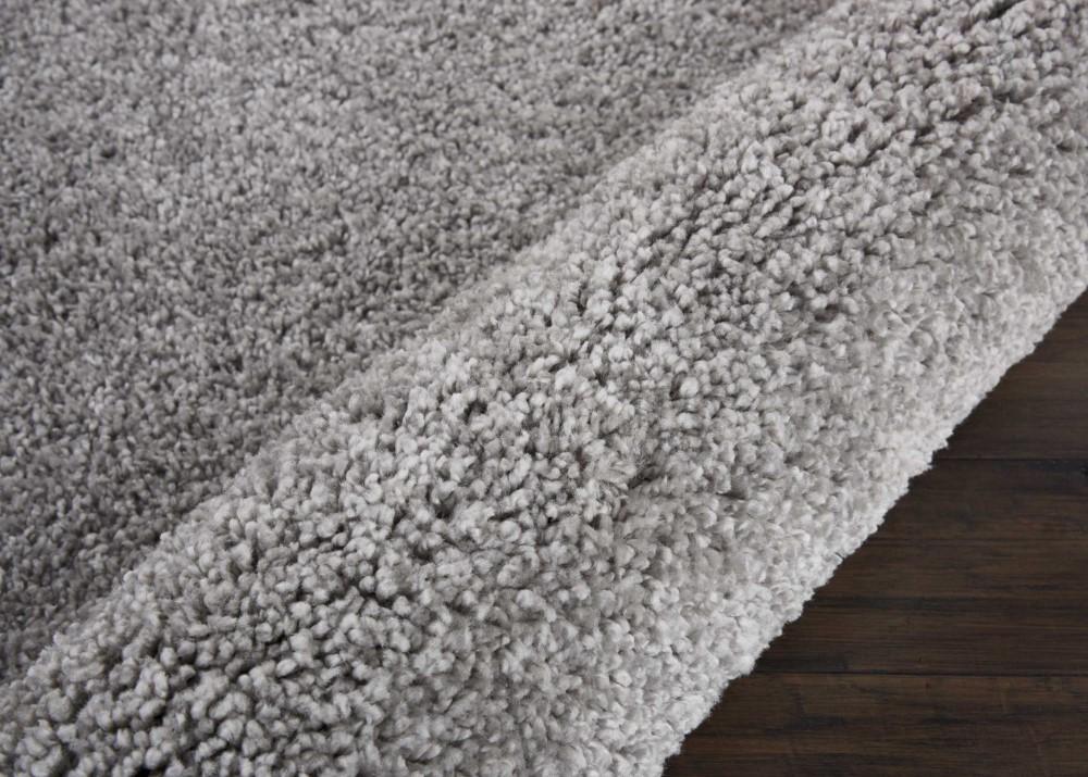 Nourison - Malibu Shag MSG01 Silver Grey 22in x 910in Hallway Rug - MSG01-99446397416_CLOSEOUT veiw 2