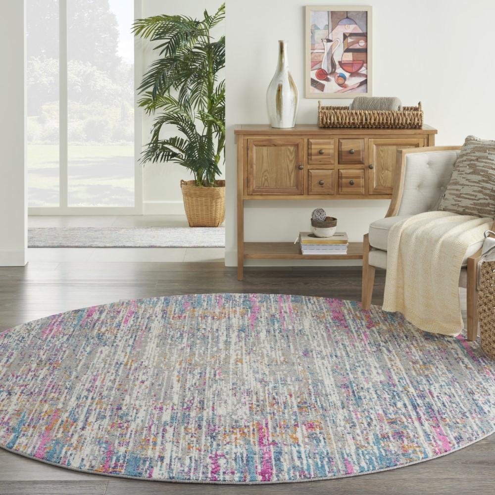 Nourison - Passion 8 x Round Ivory Multicolor Area Rug - PSN09-99446779779 veiw 2