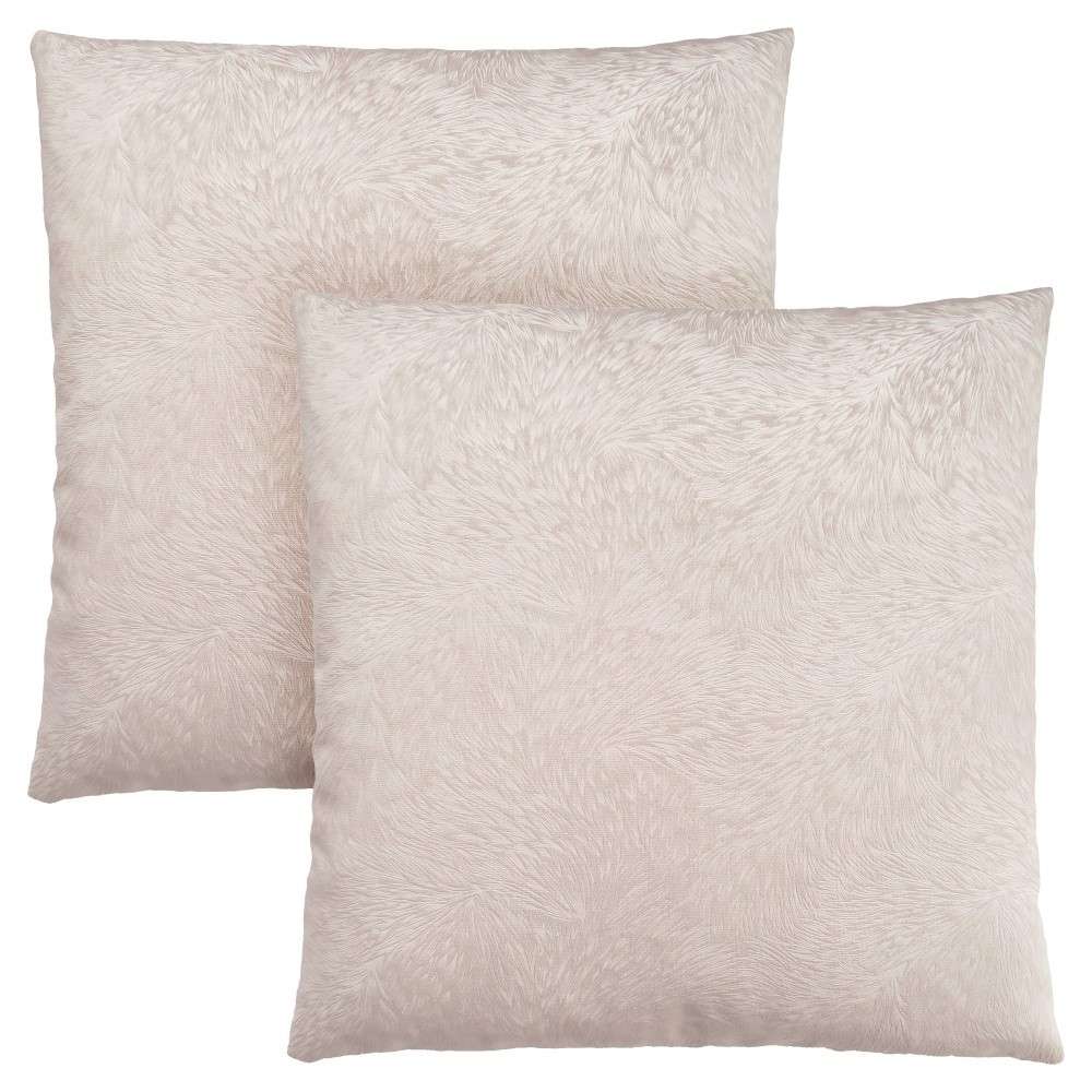 Monarch Specialties - Pillows, (Set of 2) 18 X 18 Square, Insert Included, Decorative Throw, Accent, Sofa, Couch, Bedroom, Polyester, Hypoallergenic, Beige, Modern - I-9319 veiw 1