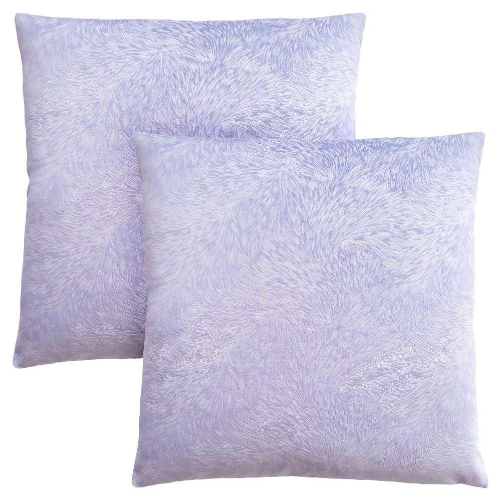 Monarch Specialties - Pillows, (Set of 2) 18 X 18 Square, Insert Included, Decorative Throw, Accent, Sofa, Couch, Bedroom, Polyester, Hypoallergenic, Purple, Modern - I-9325 veiw 1