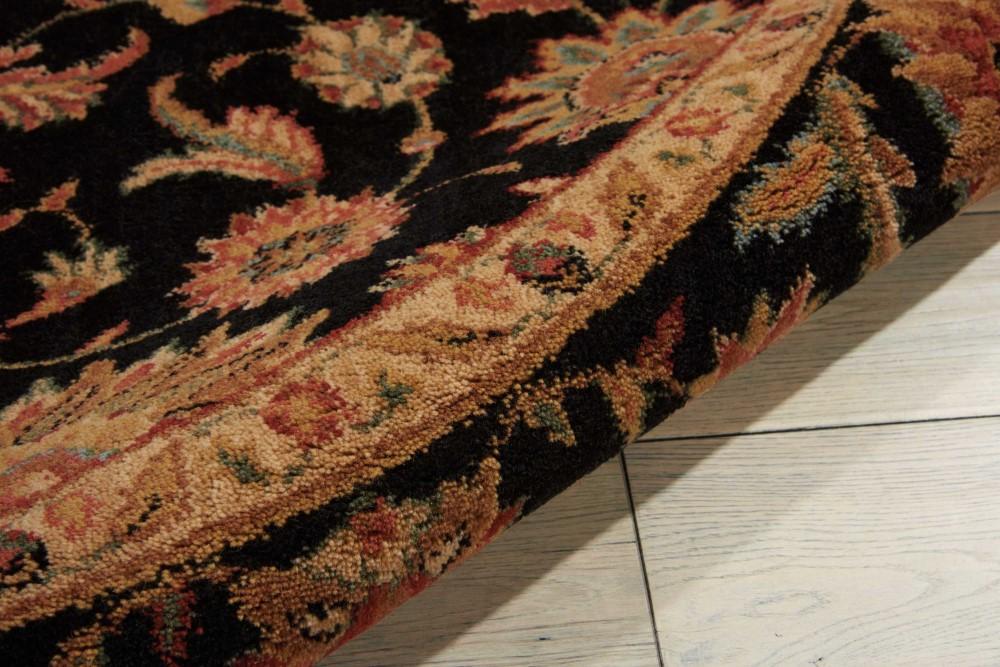 Nourison - Living Treasures LI05 Black 710in x Round Rug - LI05-99446674609_CLOSEOUT veiw 2