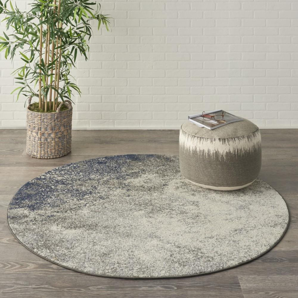 Nourison - Passion 4 x Round Charcoal and Ivory Area Rug - PSN10-99446734457 veiw 2