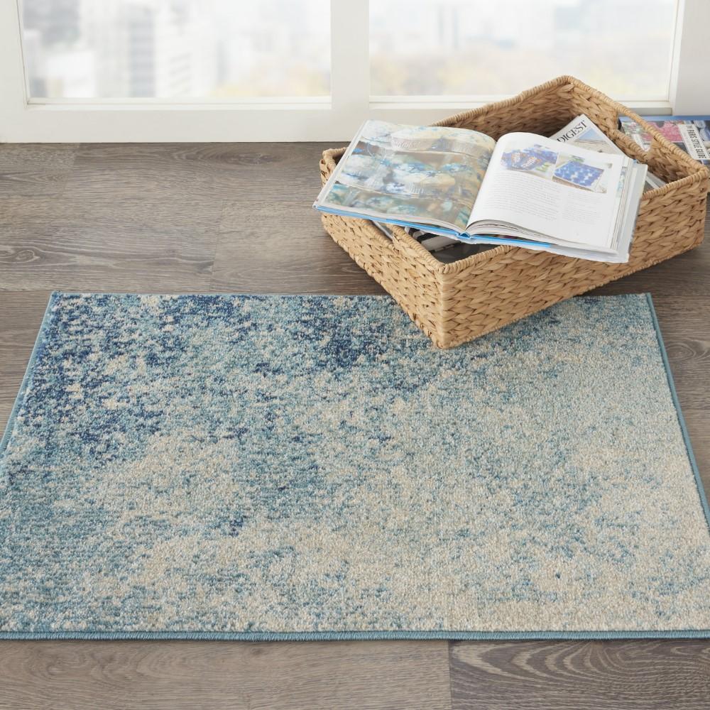 Nourison - Passion 110in x 210in Navy Light Blue Area Rug - PSN10-99446734525 veiw 2